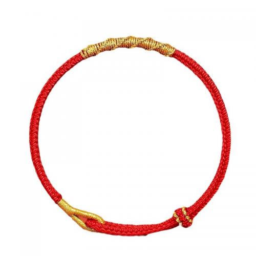 cordón de algodón Pulsera, hecho a mano, estilo popular & unisexo & trenzado & diferentes estilos para la opción, Rojo, Vendido por UD