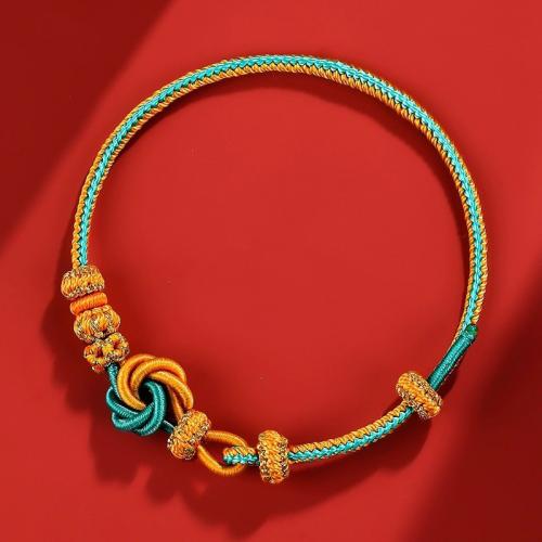 corde de coton bracelet, fait à la main, style folk & unisexe & tressé, plus de couleurs à choisir, Longueur:Environ 6-8 pouce, Vendu par PC