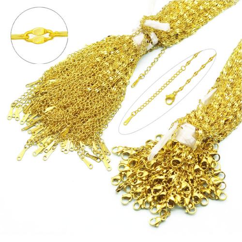 Stainless Steel Necklace Chain, 304 Stainless Steel, DIY & different size for choice, more colors for choice, 100PCs/Bag, Sold By Bag