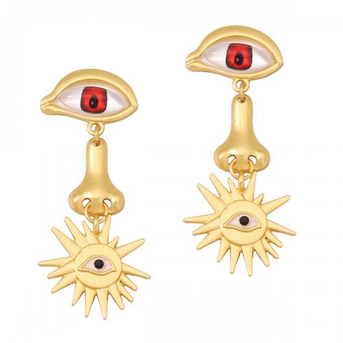 Tibetan Style Stud Earring, with Resin, gold color plated, fashion jewelry & for woman, more colors for choice, nickel, lead & cadmium free, 64x27mm, Sold By Pair
