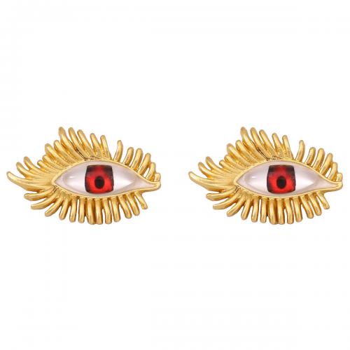 Tibetan Style Stud Earring, with Resin, gold color plated, fashion jewelry & for woman, more colors for choice, nickel, lead & cadmium free, 34x24mm, Sold By Pair