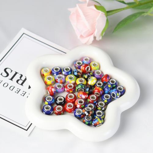 Resin Large Hole Bead, Lantern, fashion jewelry & DIY, more colors for choice, 14mm, Approx 100PCs/Bag, Sold By Bag