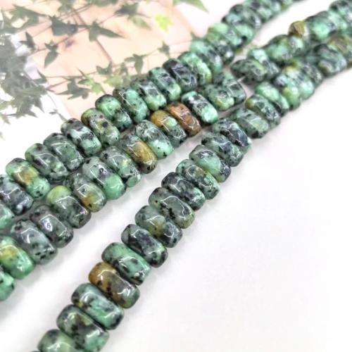 Perline in turchese, Turchese africano, Rettangolo, lucido, gioielli di moda & DIY, verde, 4x9mm, Appross. 85PC/filo, Venduto da filo