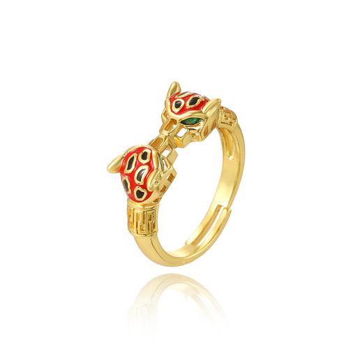 Cubic Zirconia Micro Pave Brass Ring 18K gold plated fashion jewelry & Unisex & micro pave cubic zirconia & enamel nickel lead & cadmium free Sold By PC