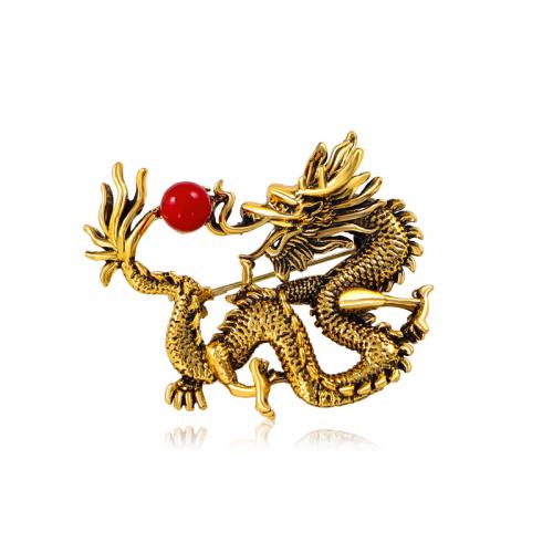 Zinc Alloy Brooches Dragon plated Unisex nickel lead & cadmium free Sold By PC
