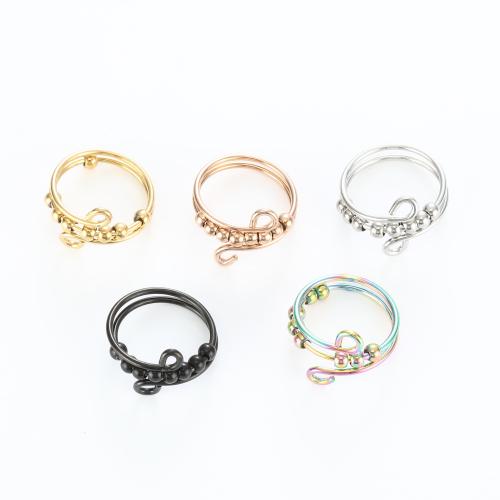 Titanium Steel Finger Ring, fashion jewelry & Unisex, more colors for choice, Sold By PC