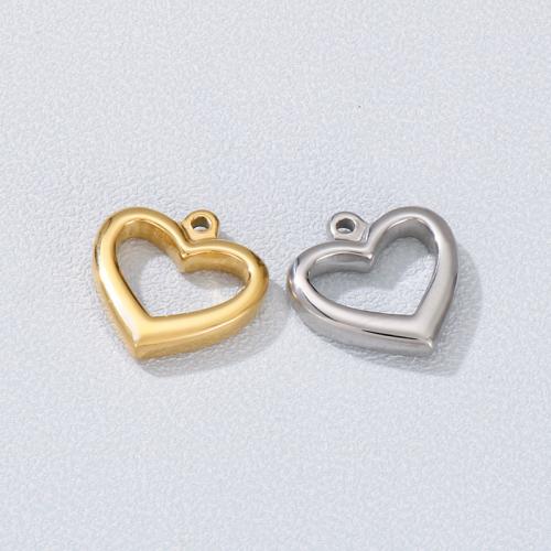 Stainless Steel Heart Pendants, 304 Stainless Steel, DIY, more colors for choice, 21x21mm, Sold By PC