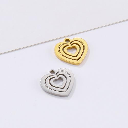 Stainless Steel Heart Pendants 304 Stainless Steel DIY Sold By PC