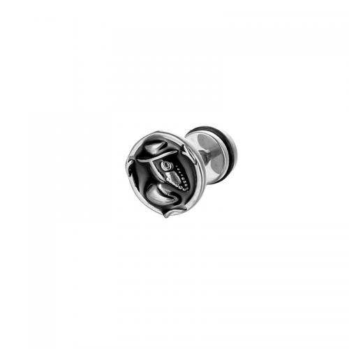 Titan Stahl Ohrring, Titanstahl, rund, plattiert, Modeschmuck & Emaille, keine, 12x9mm, verkauft von PC