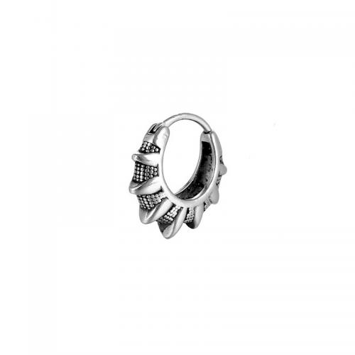 Titanium stål øreringe, forgyldt, mode smykker, sølv, 18x18mm, Solgt af PC