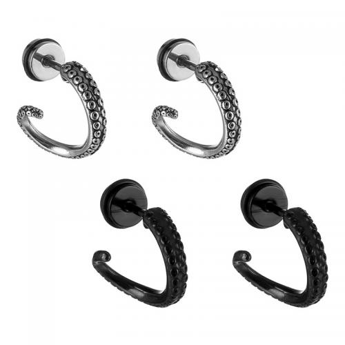 Titanium Steel  Earring, plated, fashion jewelry, more colors for choice, 16.50x14mm, Sold By PC
