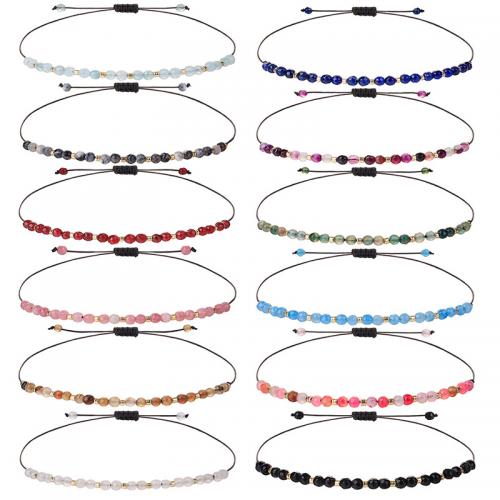 Fashion Bracelet & Bangle Jewelry, Seedbead, with Cotton Thread & Gemstone, handmade, fashion jewelry & for woman, more colors for choice, nickel, lead & cadmium free, Length:Approx 15-30 cm, Sold By PC
