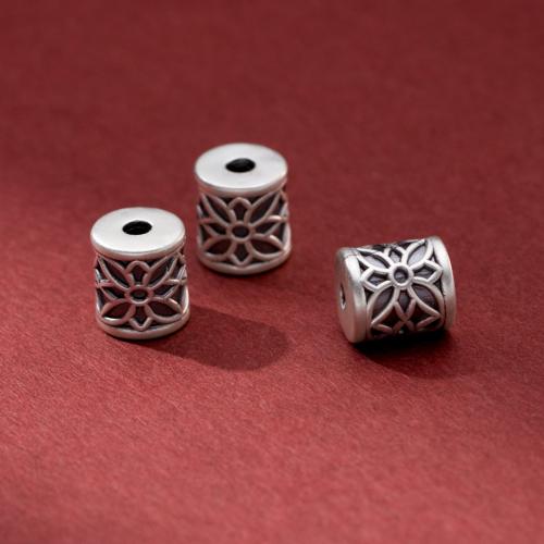 Spacer Beads Jóias, 925 prata esterlina, DIY, cor original, 10x11.50mm, Buraco:Aprox 2.8mm, vendido por PC