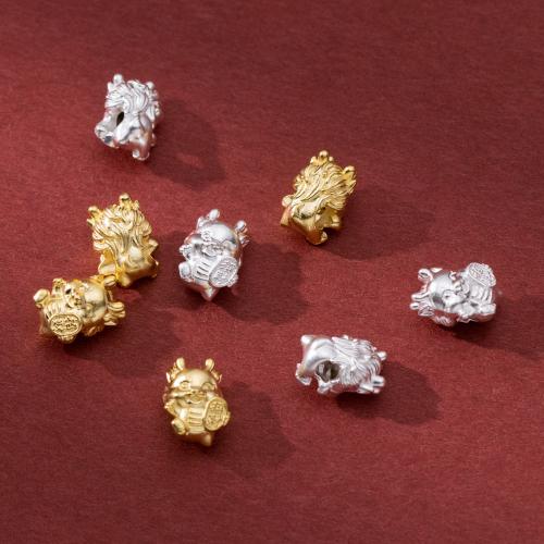 Perles en argent sterling 925, Placage, DIY, plus de couleurs à choisir, 8.90x11.80x7.30mm, Trou:Environ 2.8mm, Vendu par PC