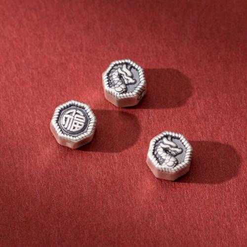 925 Sterling Silver Beads, Antique finish, DIY, original color, 10.50mm, Hole:Approx 2.7mm, Sold By PC