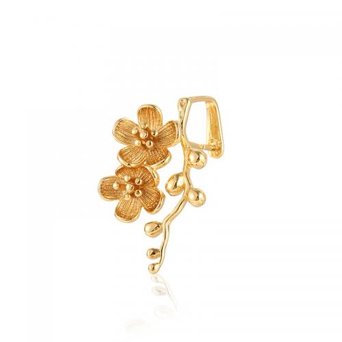Brass Pinch Bail, Plum Blossom, plated, DIY & different styles for choice, Sold By PC