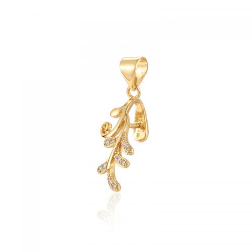 Brass Pinch Bail, Branch, plated, DIY & with rhinestone, more colors for choice, 20.50mm, Hole:Approx 3.5mm, Sold By PC