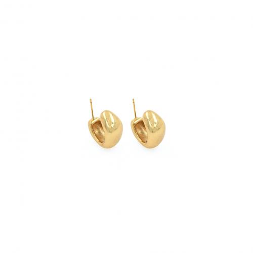 Brass Stud Earring, 18K gold plated, fashion jewelry & for woman, nickel, lead & cadmium free, 18.50x19.50x9.50mm, Sold By Pair