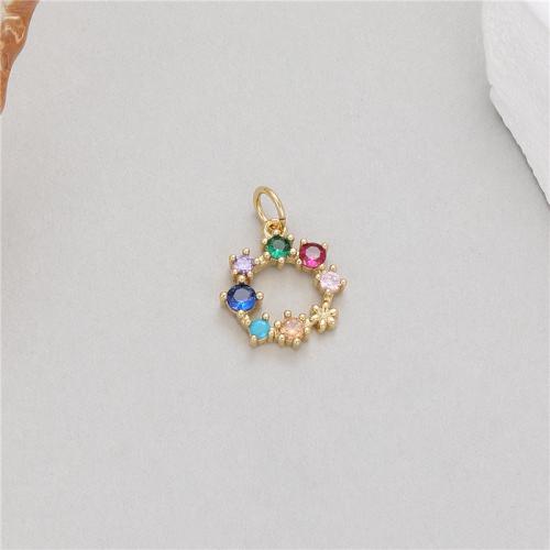 Cubic Zirconia Micro Pave Brass Pendant, DIY & different styles for choice & micro pave cubic zirconia, nickel, lead & cadmium free, Sold By PC