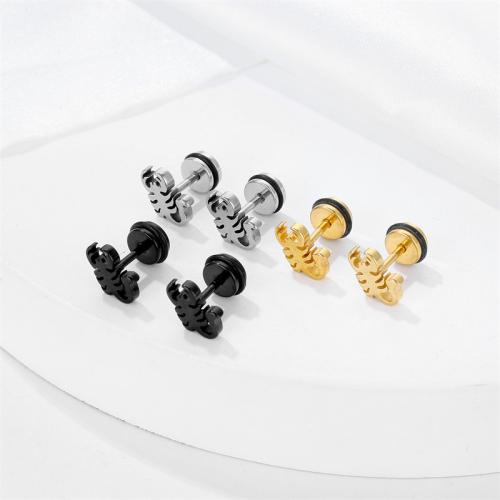 Titan Stahl Ohrring, Titanstahl, Skorpion, plattiert, Modeschmuck, keine, 12x10mm, verkauft von PC