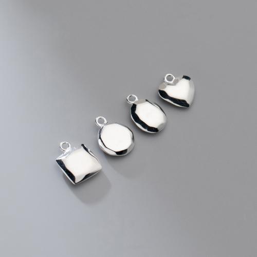 925 Sterling Silver Pendant, plated, DIY & different styles for choice, silver color, Hole:Approx 1.3mm, Sold By PC