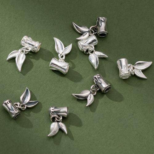 925 Sterling Silber Stiftöse Perlen, DIY, keine, Tube 5*7.5mm leaf 7.5*10*2.5mm, Bohrung:ca. 2.2mm, verkauft von PC