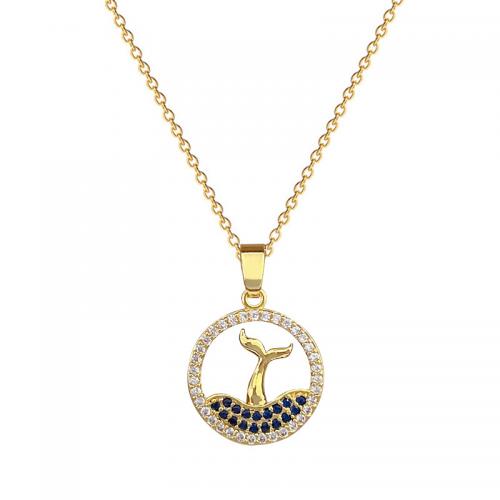 Titanium Steel Necklace, with Brass, with 2inch extender chain, Donut, gold color plated, for woman & with rhinestone & hollow, Length:Approx 15.7 Inch, Sold By PC
