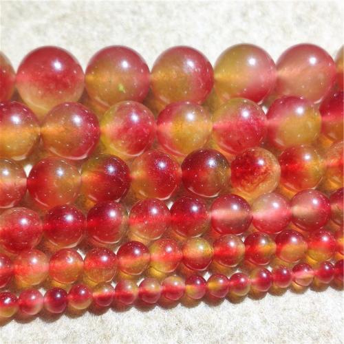 Natural Chalcedony Bead Round DIY mixed colors Sold Per Approx 38-40 cm Strand