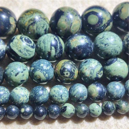 Perles bijoux en pierres gemmes, Kambaba-Jasper, Rond, DIY & normes différentes pour le choix, couleurs mélangées, Vendu par Environ 36-38 cm brin