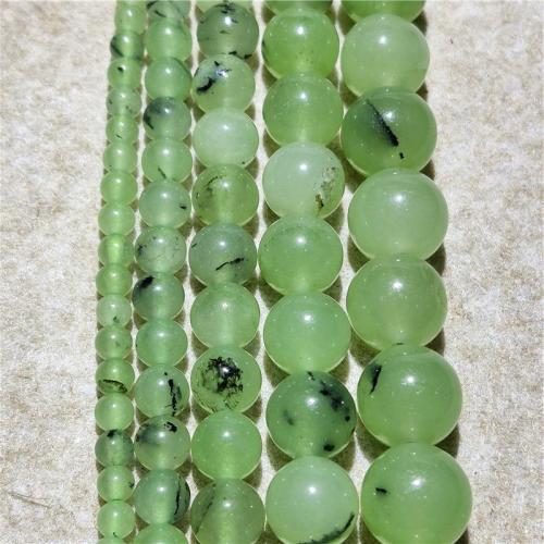 Natural Chalcedony Bead, Round, DIY & different size for choice, green, Sold Per Approx 38-40 cm Strand