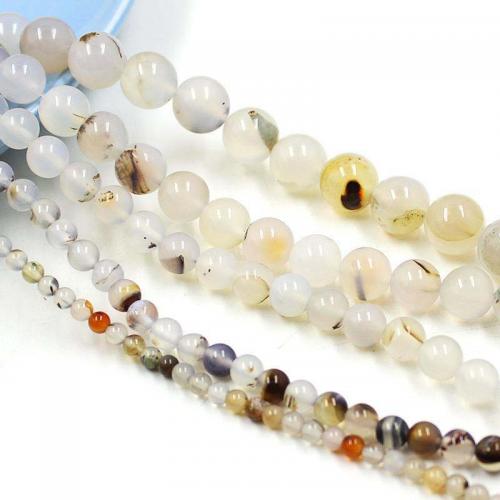 Natural Chalcedony Bead, Ocean Calcedony, Round, DIY & different size for choice, mixed colors, Sold Per Approx 38-40 cm Strand