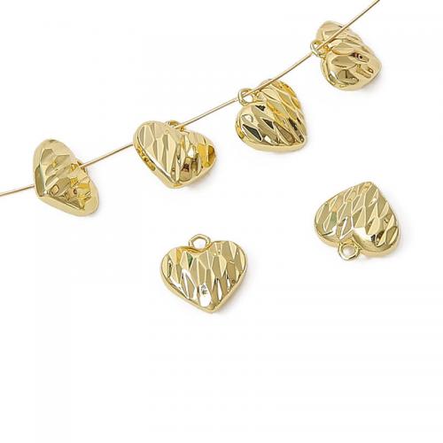 Messing hart hangers, 14K met goud gevuld, DIY, nikkel, lood en cadmium vrij, Verkocht door PC