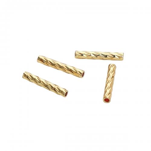 Brass Tube Beads, 14K gold-filled, DIY & different size for choice & different styles for choice, nickel, lead & cadmium free, Approx 10PCs/Bag, Sold By Bag