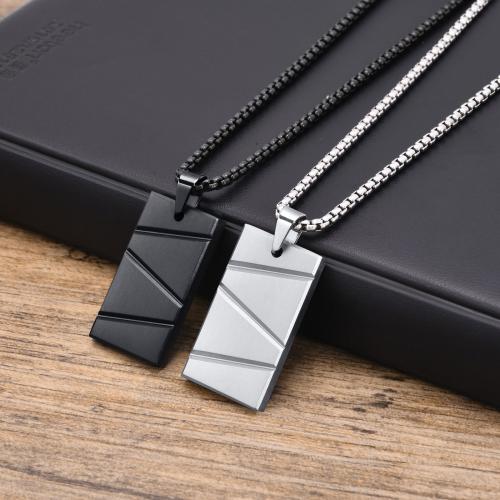 Stainless Steel Jewelry Necklace, 304 Stainless Steel, Vacuum Ion Plating, fashion jewelry & Unisex & different styles for choice, more colors for choice, 20x31mm, Length:Approx 60 cm, Sold By PC