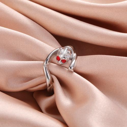 Titanium Steel Finger Ring, plated, different size for choice & for woman & with rhinestone, more colors for choice, Sold By PC