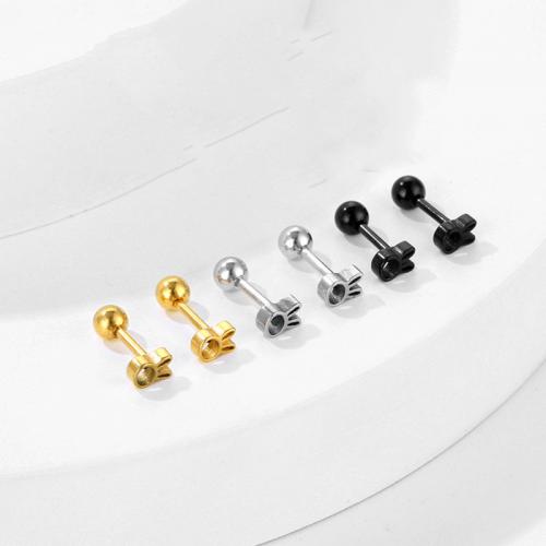 Titanium stål øreringe, Kanin, forgyldt, mode smykker, sølv, 12x5mm, Solgt af PC