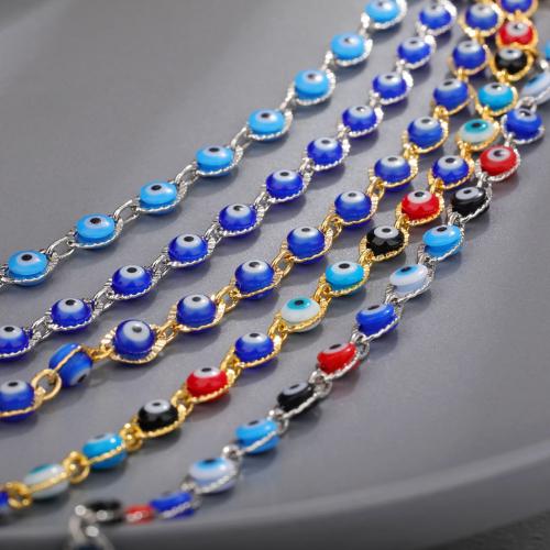 Evil Eye Jewelry Bracelet, Brass, with Resin, with 5cm extender chain, fashion jewelry & for woman, more colors for choice, nickel, lead & cadmium free, Length:Approx 17 cm, Sold By PC