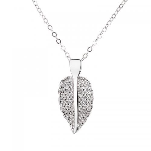 Cubic Zircon Micro Pave 925 Sterling Silver Necklace with 5CM extender chain plated micro pave cubic zirconia & for woman platinum color Length Approx 40 cm Sold By PC