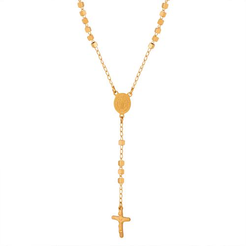 Titanstahl Halskette, plattiert, für Frau, goldfarben, Länge:ca. 52 cm, verkauft von PC