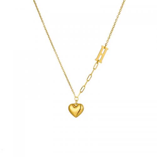 Titanstahl Halskette, mit Verlängerungskettchen von 2inch, Herz, Modeschmuck & für Frau, keine, Länge ca. 15.7 ZollInch, verkauft von PC