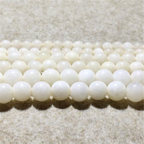 Natural Chalcedony Bead, Jade Quartzite, Round, DIY & different size for choice, beige, Sold Per Approx 38-40 cm Strand