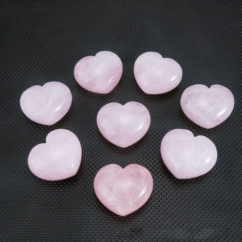 Fashion Decoration, Rose Quartz, Heart, for home and office, pink, 46x40mm, Sold By PC