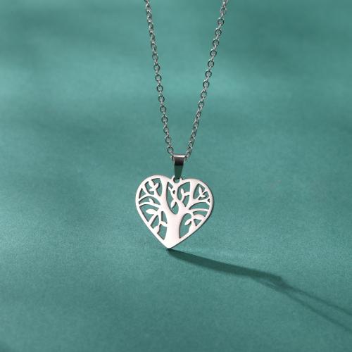 Titanium Steel Necklace with 5CM extender chain Heart plated for woman & hollow Length 45 cm Sold By PC