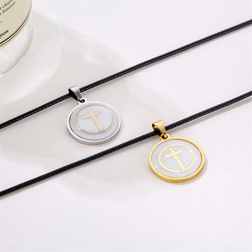 Stainless Steel Pendants, 304 Stainless Steel, with Shell, Round, plated, DIY, more colors for choice, 20mm, Sold By PC