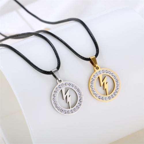Stainless Steel Pendants 304 Stainless Steel plated DIY & with rhinestone 20mm Sold By PC