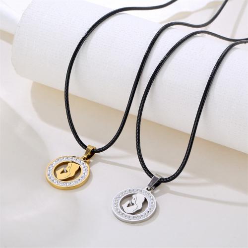 Stainless Steel Pendants, 304 Stainless Steel, Round, plated, DIY & with rhinestone, more colors for choice, 20mm, Sold By PC