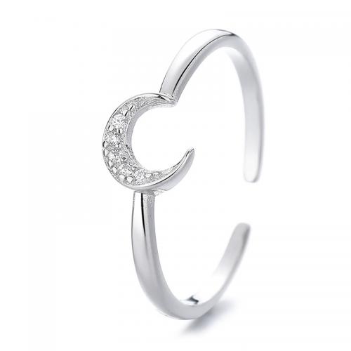 Cubic Zirconia Micro Pave 925 Sterling Silver Rings plated & micro pave cubic zirconia & for woman platinum color Sold By PC