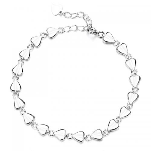 925 Sterling Silver Bangle Bracelet with 3CM extender chain plated for woman Length Approx 15 cm Sold By PC