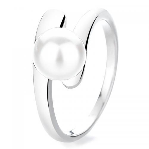 Sterling Silver Jewelry Finger Ring, 925 argento sterlina, with perla in plastica, Farfalla, placcato, per la donna, nessuno, Venduto da PC