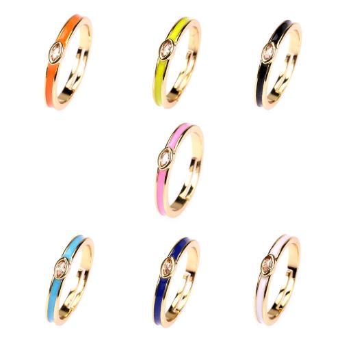 Cubique anneau en laiton Circonia Micro Pave, styles différents pour le choix & pavé de micro zircon & pour femme, plus de couleurs à choisir, protéger l'environnement, sans nickel, plomb et cadmium, diameter 17mm, Vendu par PC
